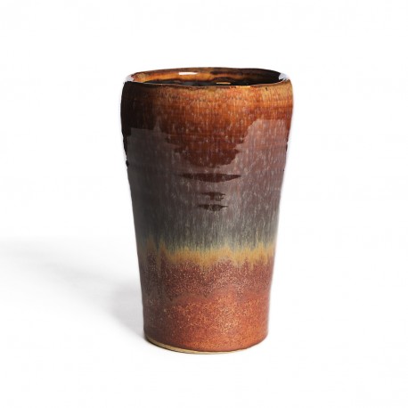 Vase céramique marron