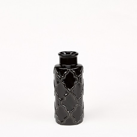 Vase cérmaique noir motif dolomite