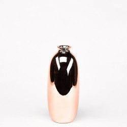 Vase silver pink rose 2