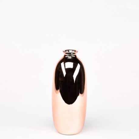 Vase silver pink rose 2