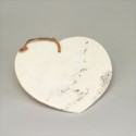Planche de coupe en marbre blanc coeur