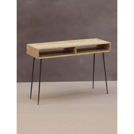 Console bois de manguier fer forgé