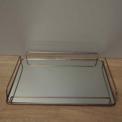 Plateau miroir rectangle