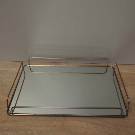 Plateau miroir rectangle