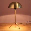 LAMPE trépied laiton champignon