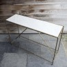 Console métal et marbre blanc