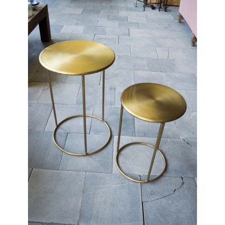 Table basse métal doré