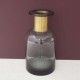 Vase Bouteille pharmacie col doré verre GRIS