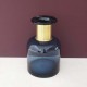Vase Bouteille pharmacie col doré verre Bleu