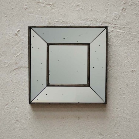 Miroir carré bords mouchetés taille 30,5 x 30,5