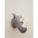 Trophée rhinocéros en feutre