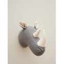 Trophée rhinocéros en feutre