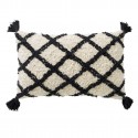 COUSSIN BABYLONE 2 COTON ECRU ET NOIR- LAZARE HOME