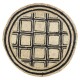 TAPIS ROND JUTE NATUREL/NOIR