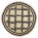TAPIS ROND JUTE NATUREL/NOIR