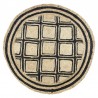 TAPIS ROND JUTE NATUREL/NOIR