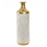 VASE MÉTAL blanc et doré