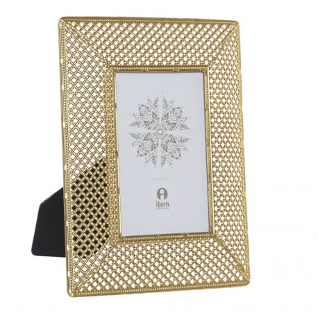 CADRE PHOTO MÉTAL dentelle VERRE 10X15