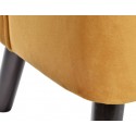canapé velour ocre jaune