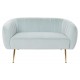 canape velour bleu clair