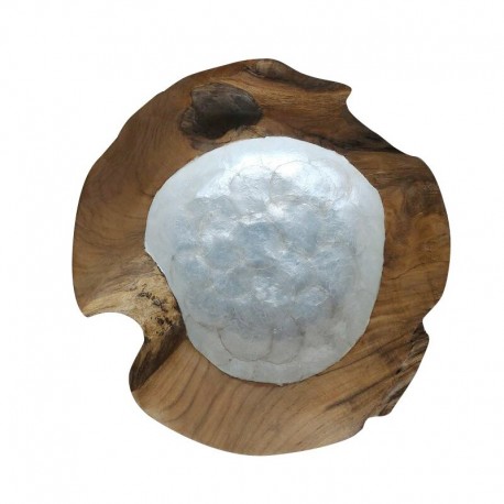 Bougeoir en racine de teck