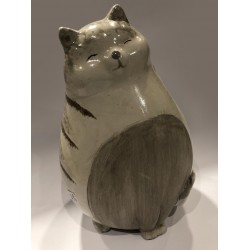 Chat en céramique type japon