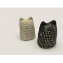 chat en céramique noir ou blanc