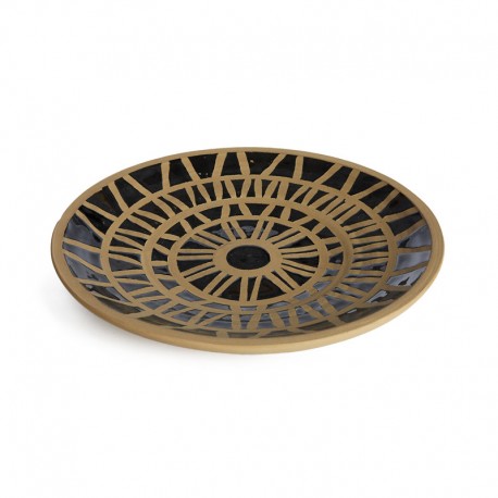 Plaque deco murale céramique naturel noir