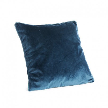 coussin velour bleu premium