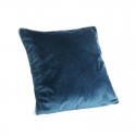 coussin velour bleu premium
