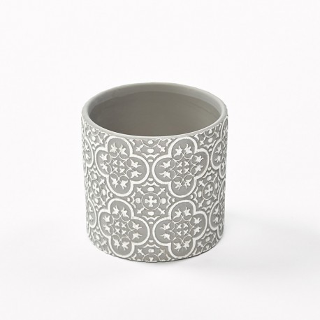 Cache pot céramique Gris