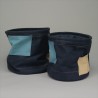 Panier rond tissu type jeans canvas