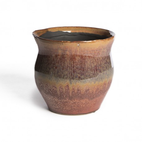 Cache port ceramique marron type rustique